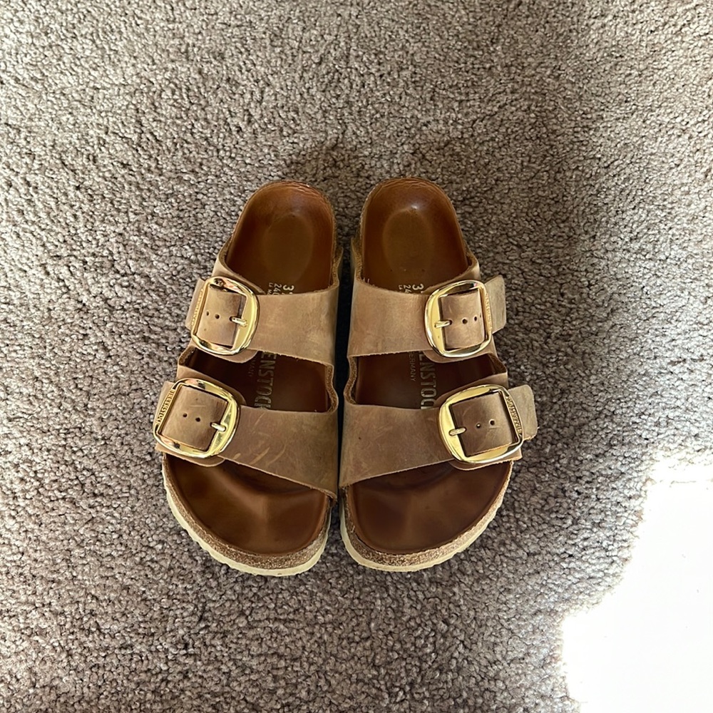 Birkenstock big buckle leather arizonas